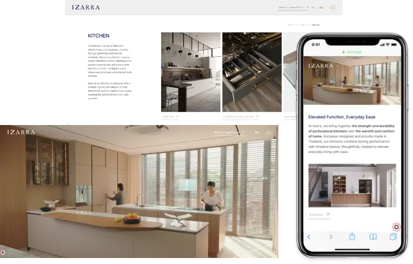 1001click portfolio project ผลงาน website